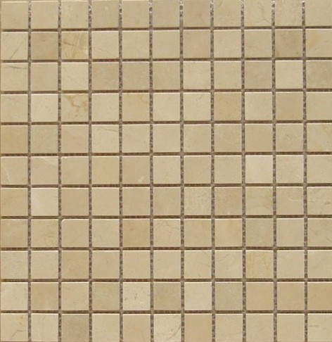 CremaMarfil1x1MosaicPolished