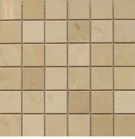 CremaMarfil2x2MosaicPolished